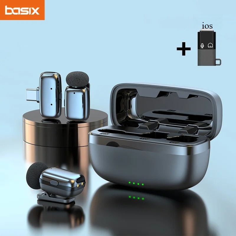 Phone Accessories For Android - Conjunto de Microfone Lavalier Sem Fio