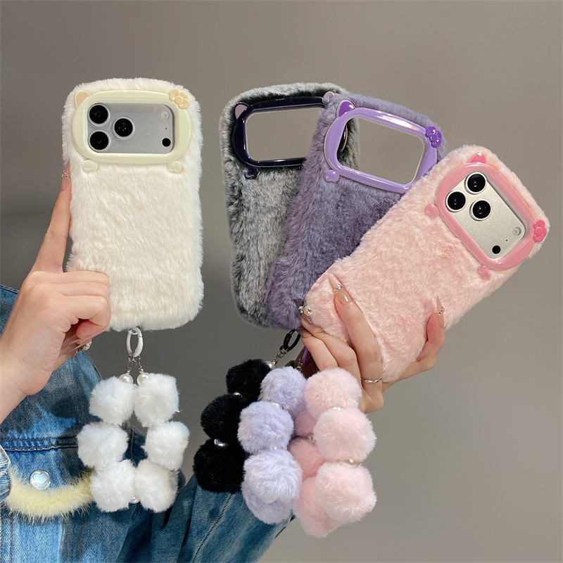 Phone Accessories Iphone - Capa de Celular Luxuosa de Pelúcia