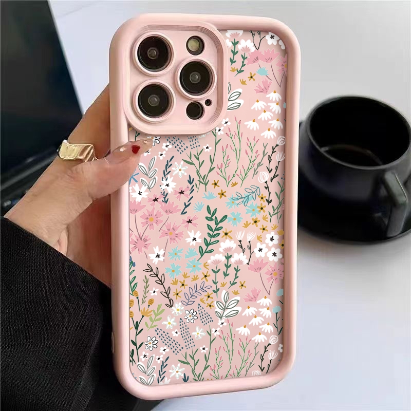 Phone Accessories Iphone - Capa Rosa com Estampa Floral de